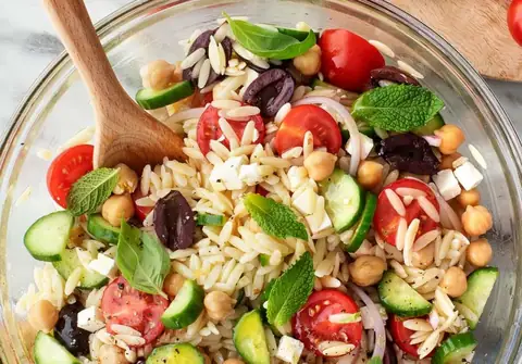 The Ultimate Lemon Orzo Pasta Salad (Featuring Cucumbers and Olives!)