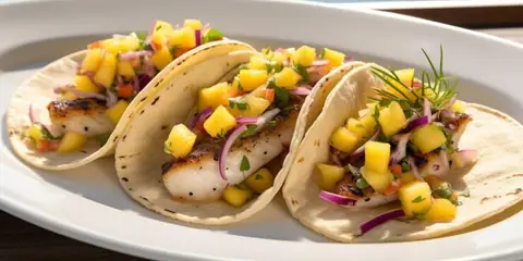 Delicious Salmon Taco Recipe With Mango Corn Salsa