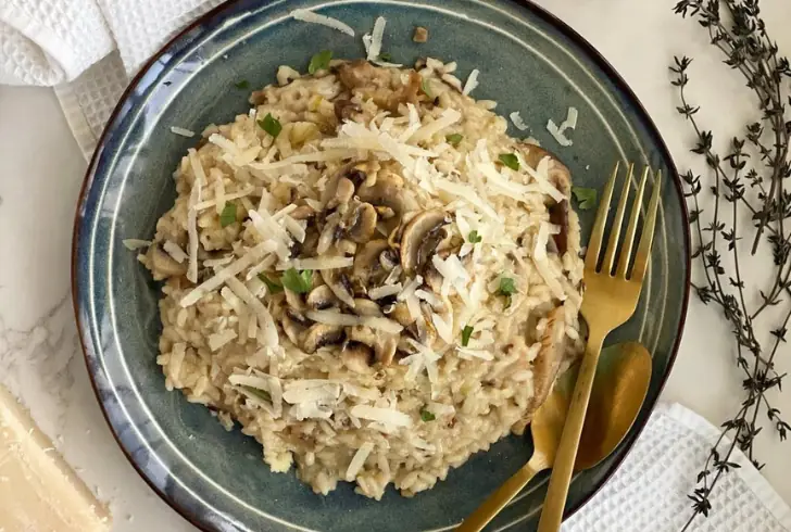 Creamy mushroom risotto